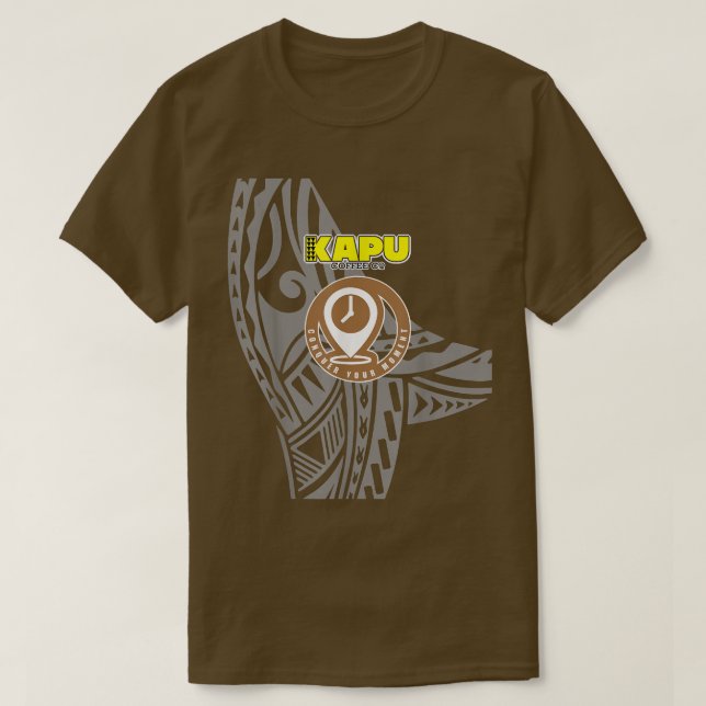 Kapu Coffee Badge Pin Drop  T-Shirt (Design Front)