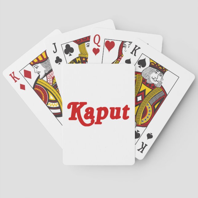 KAPUT ♦ NOT WORK ♦ PLAYING CARDS (Back)