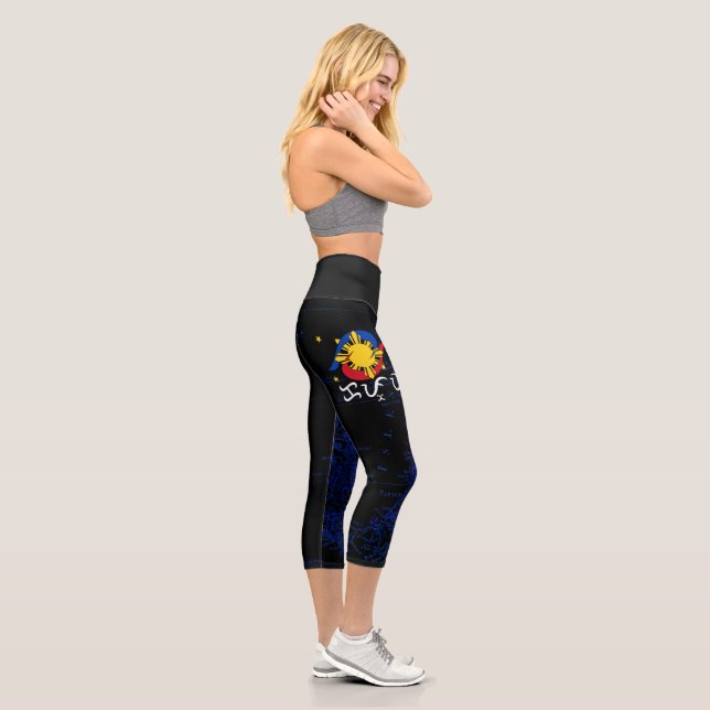 Kapwa (Baybayin script) Capri Leggings (Right)