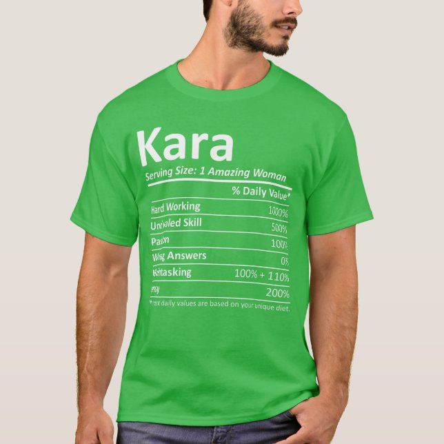 KARA Nutrition Personalized Name Funny Christmas G T-Shirt (Front)