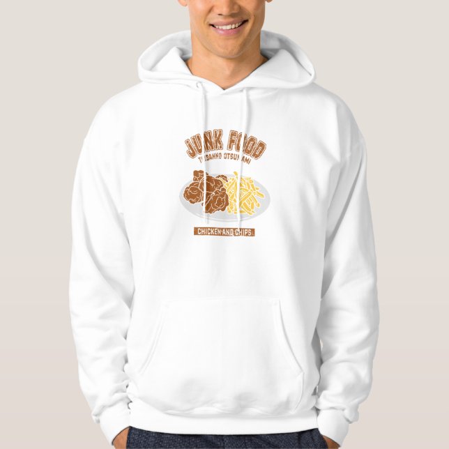 Karaage potato (college-style illustration) hoodie (Front)