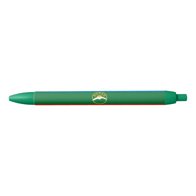 Karachay Cherkessia Flag Black Ink Pen (Front)
