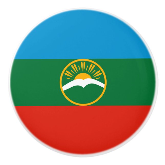Karachay Cherkessia Flag Ceramic Knob (Front)