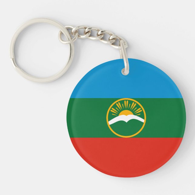 Karachay Cherkessia Flag Key Ring (Front)