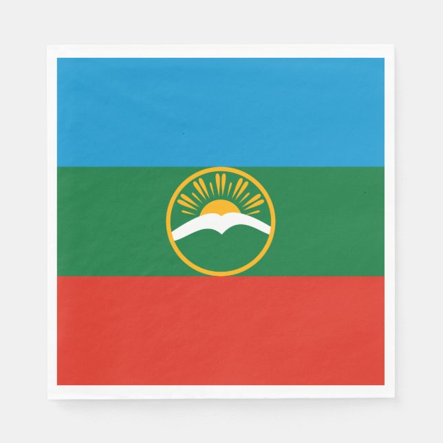 Karachay Cherkessia Flag Napkin (Front)