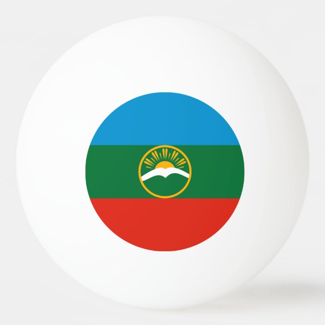 Karachay Cherkessia Flag Ping Pong Ball (Front)