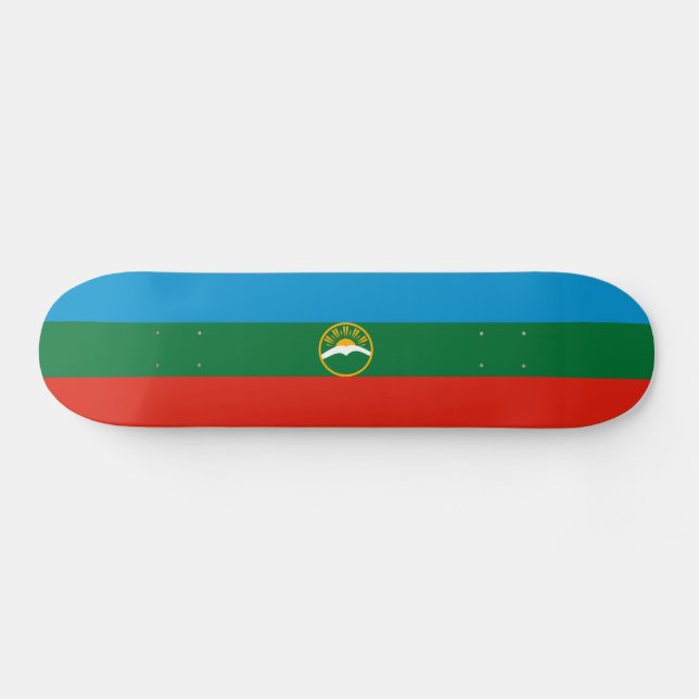 Karachay Cherkessia Flag Skateboard (Horz)