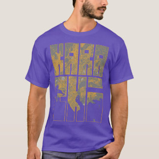 Karachi Pakistan City Map Typography Bauhaus T-Shirt