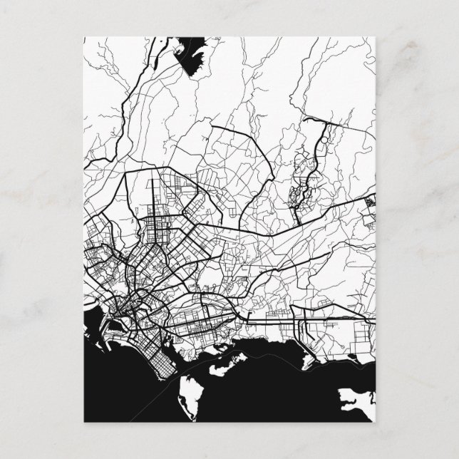 Karachi Pakistan Map Postcard (Front)