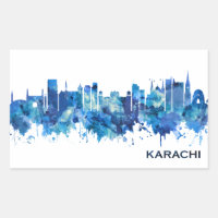 Karachi Pakistan Skyline Blue
