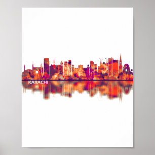 Karachi Pakistan Skyline Poster