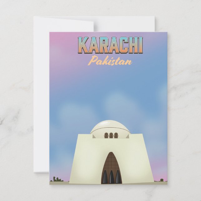 Karachi Pakistan travel poster (Front)