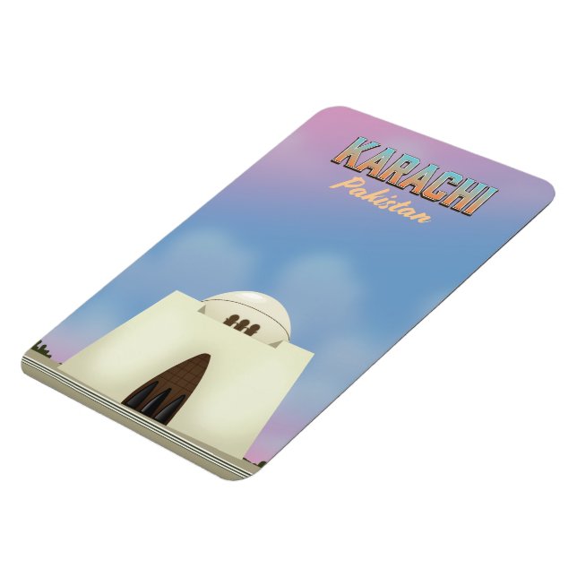 Karachi Pakistan travel poster Magnet (Left Side)