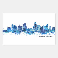 Karachi Skyline Pakistan Blue