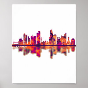 Karachi Skyline Pakistan Poster
