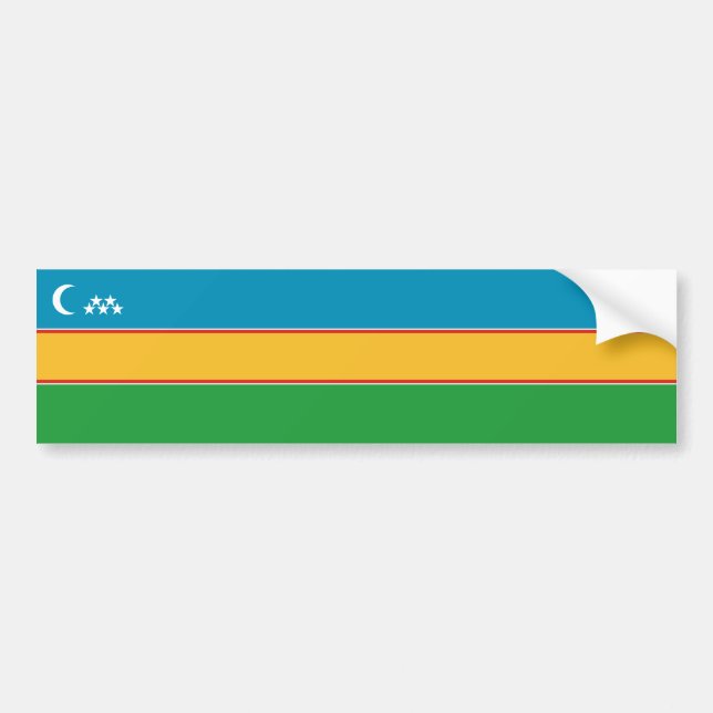 Karakalpakstan Flag Bumper Sticker (Front)