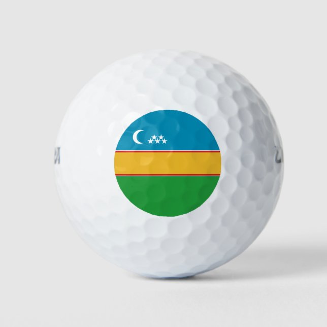 Karakalpakstan Flag Golf Balls (Front)
