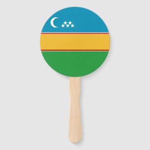Karakalpakstan Flag Hand Fan
