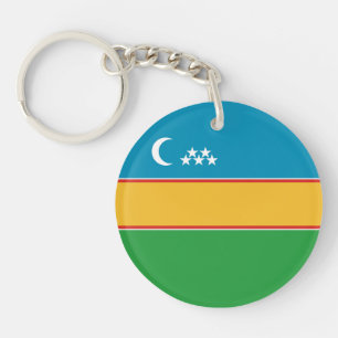 Karakalpakstan Flag Key Ring