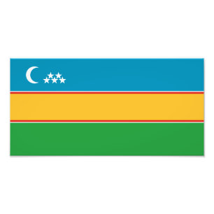 Karakalpakstan Flag Photo Print