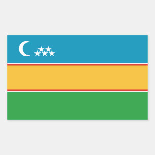 Karakalpakstan Flag Rectangular Sticker