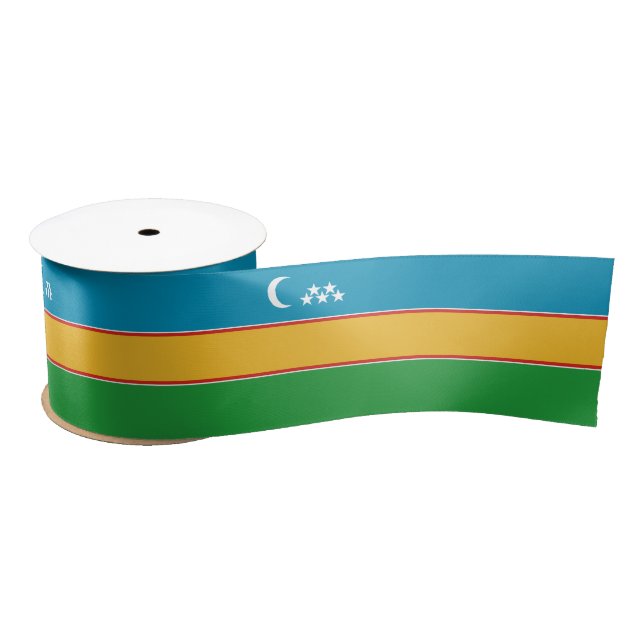 Karakalpakstan Flag Satin Ribbon (Spool)