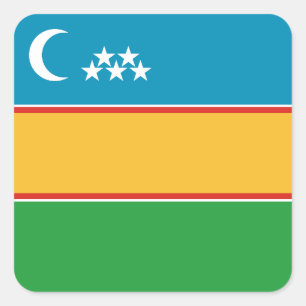 Karakalpakstan Flag Square Sticker