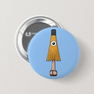 Karakasa-obake (Umbrella Ghost) 6 Cm Round Badge