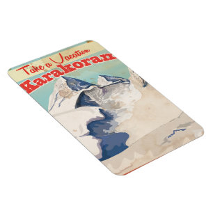 Karakoram Vintage vacation Poster Magnet