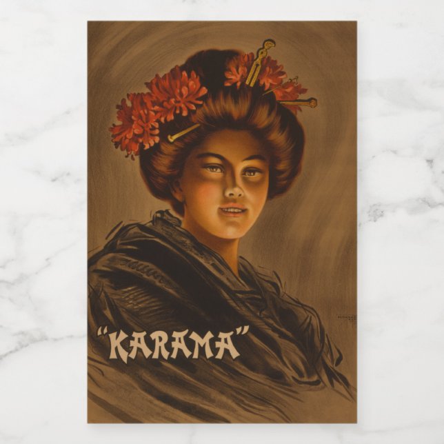 Karama: Japanese Romance Geisha Actress Food Label (Single Label)