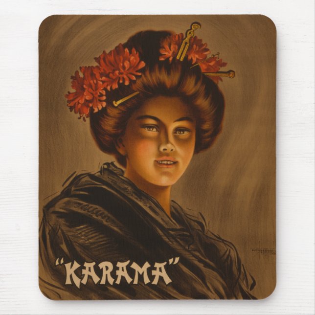 Karama: Japanese Romance Geisha Actress Mouse Pad (Front)