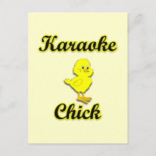 Karaoke Chick Postcard