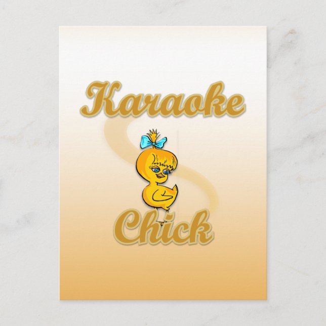Karaoke Chick Postcard (Front)