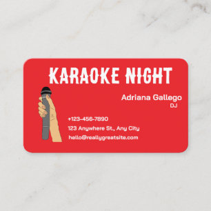 karaoke dj Business card (editable)