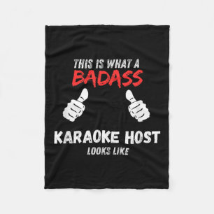 Karaoke Funny This Is What A Bad Karaoke Host Look Fleece Blanket