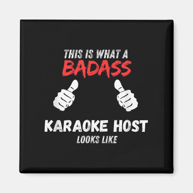 Karaoke Funny This Is What A Bad Karaoke Host Look Magnet (Front)