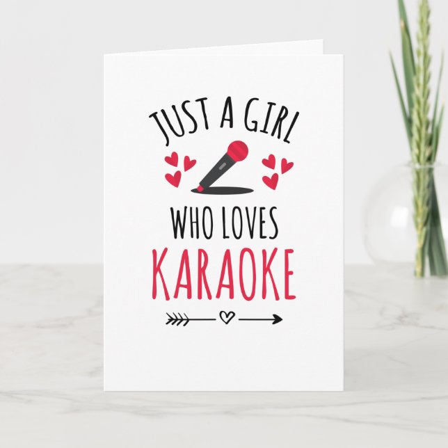 Karaoke Girl | Karaoke Lovers Karaoke Night Card (Front)