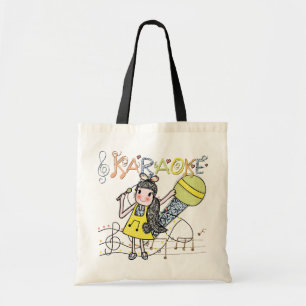 Karaoke Girl Tote Bag
