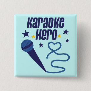 Karaoke Hero 15 Cm Square Badge