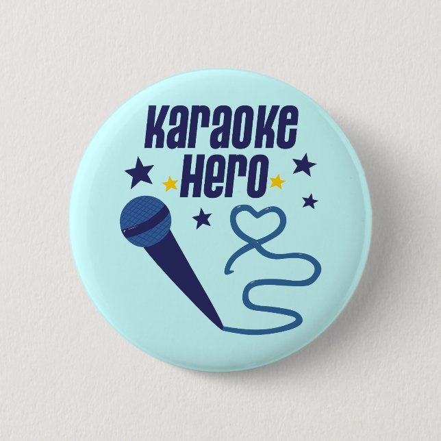 Karaoke Hero 6 Cm Round Badge (Front)