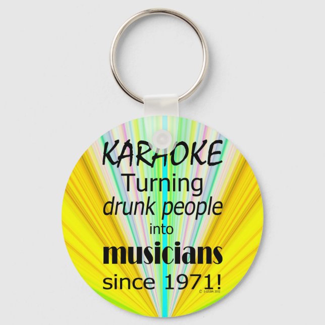 Karaoke Into Musicians Keychain (Front)