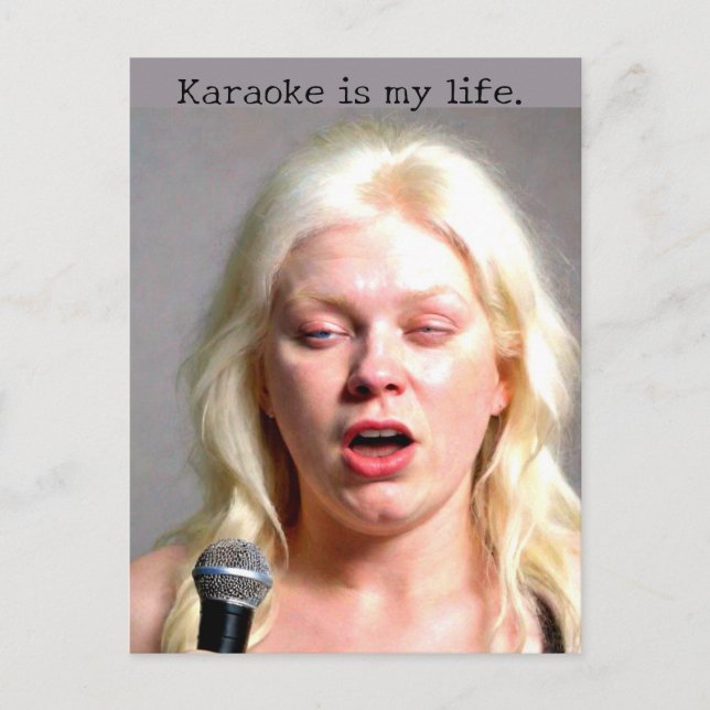Karaoke Is My Life Postcard (Front)