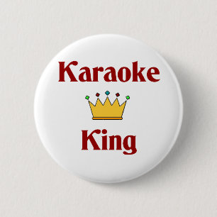 Karaoke King 6 Cm Round Badge