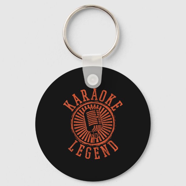 Karaoke Legend - Singing Microphone Party Singer G Key Ring (Front)