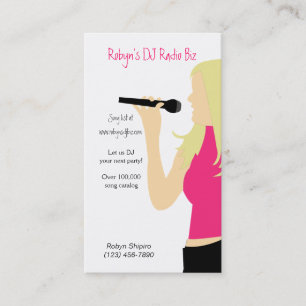 Karaoke Music DJ Service Business Card