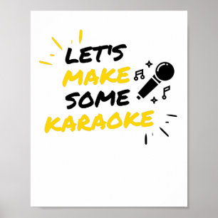Karaoke music microphone poster