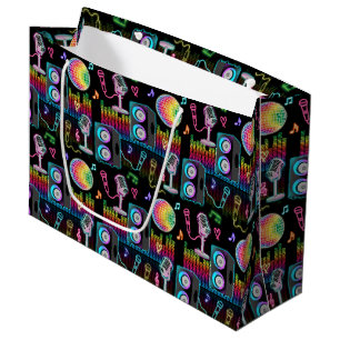 Karaoke Neon Glow Singing Music Party Large Gift Bag