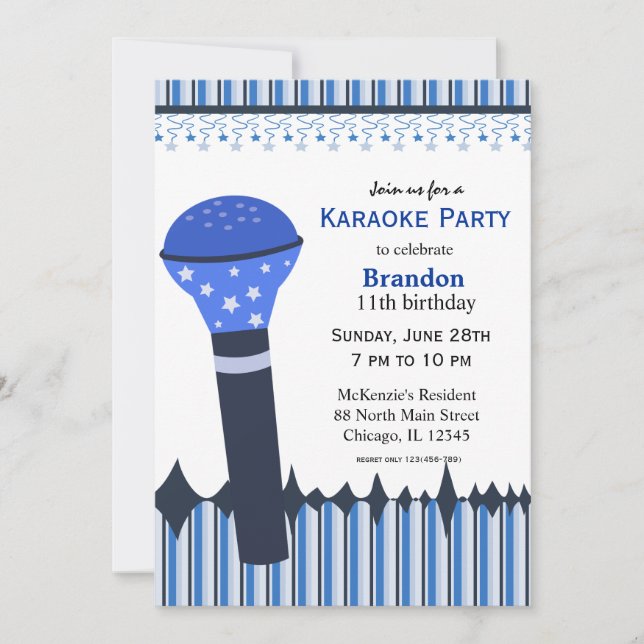 Karaoke Nights Invitation (Front)