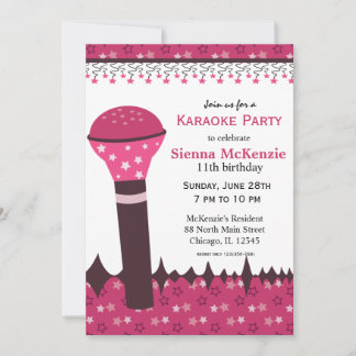 Karaoke Nights Invitation