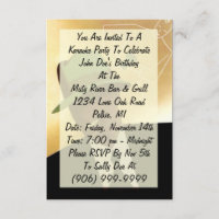 Karaoke Party clubbing Night Out Invite Invitation